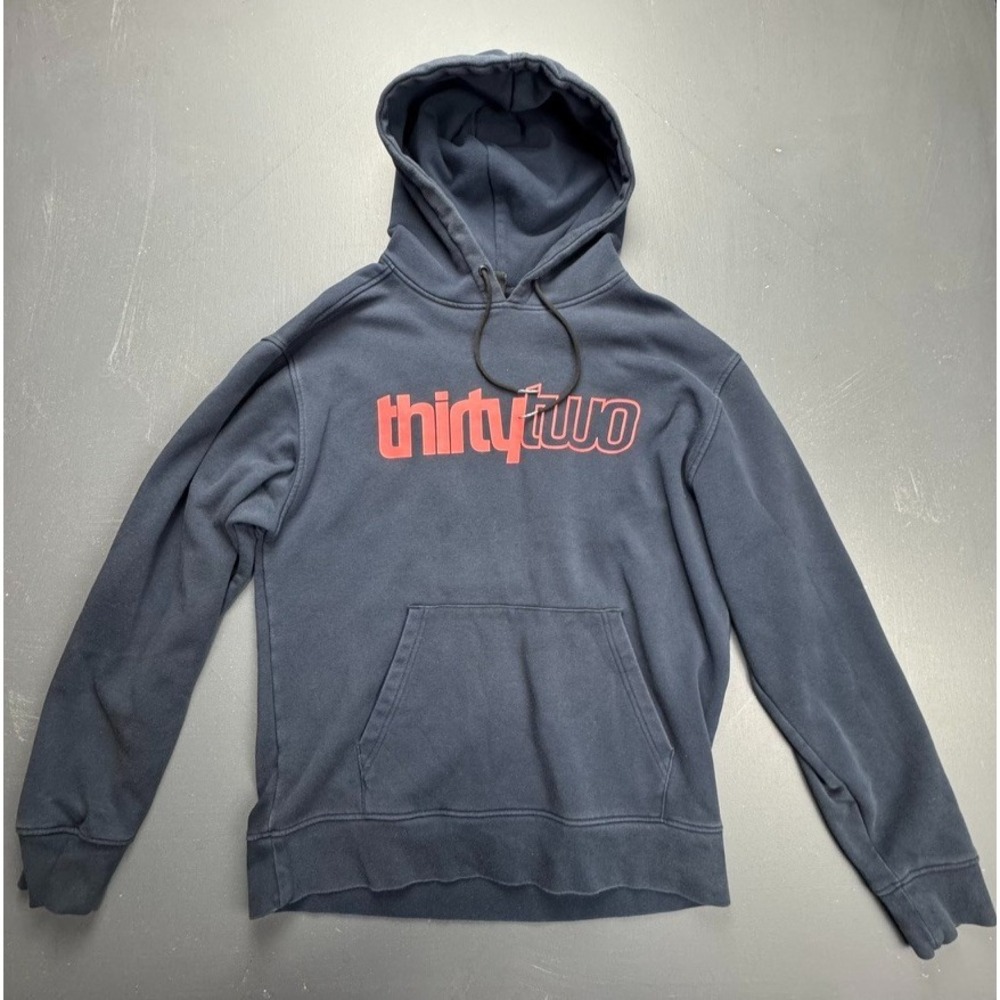 ThirtyTwo Hoodie Men's M Black Pullover Snowboarding Logo Graphic Streetwear